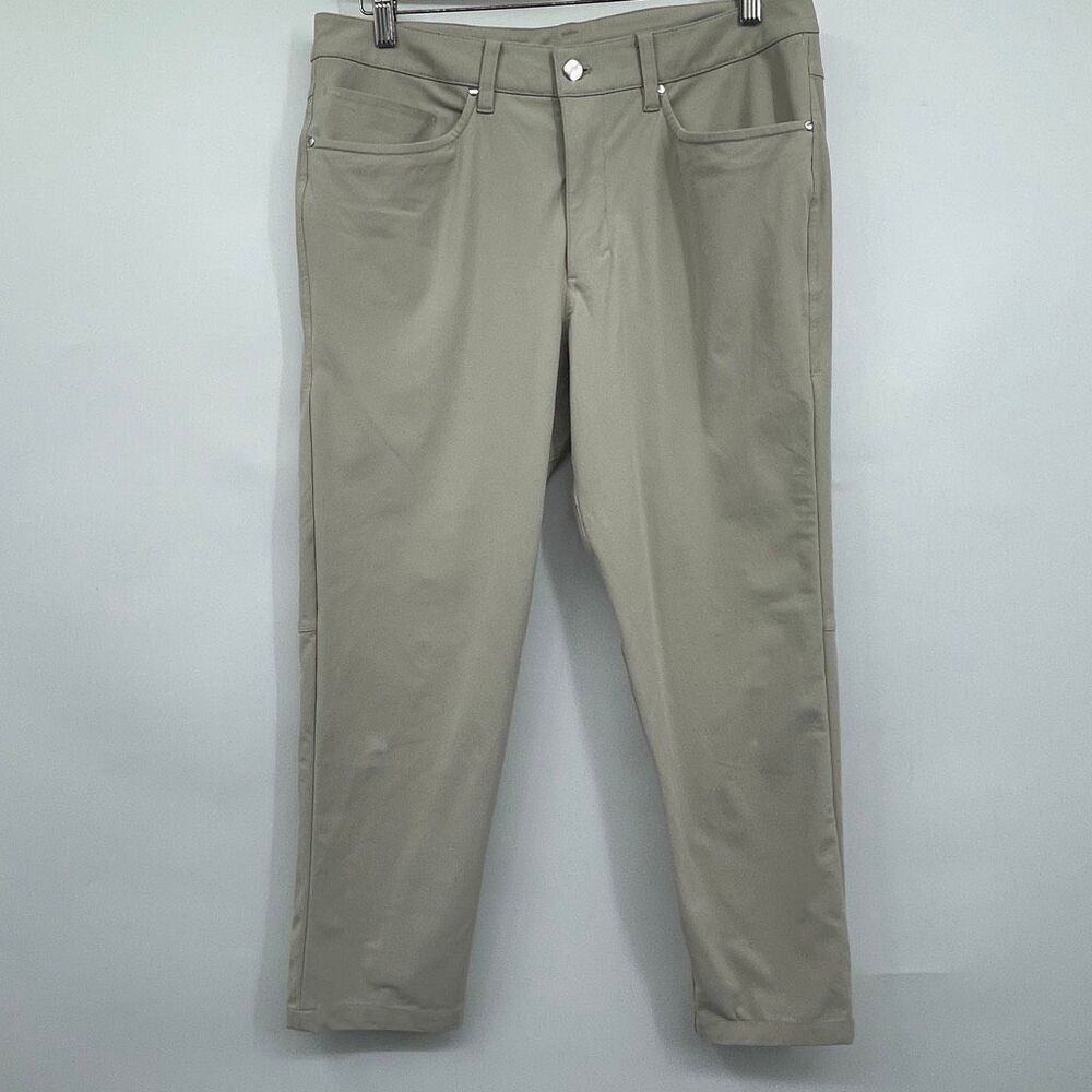 Lululemon Beige ABC Slim Fit 5-Pocket Warpstreme Stretch Chino Pants Size 32